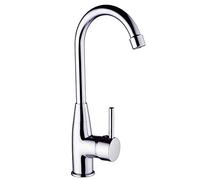 GGYTMQL Zedaro Cobre enfría y batidora de agua caliente, grifo de cocina, fregadero de cocina de un solo orificio, grifo, enchapado de mango de un solo mango rotativo