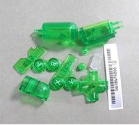 GGZone A B X Y L R D Pad Botón de cruz Conjunto de botón completo de repuesto para consola de botones NDSL Nintendo DS Lite (verde transparente)