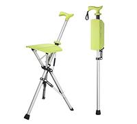 GGZONE Bastones para Personas Mayores discapacitadas, bastón con Asiento Aleación de Aluminio Liviana Diseño ergonómico Bastones Plegables Taburete Silla Beautiful Scenery