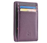 GH Gold Horse Slim RFID Blocking Card Holder Minimalist Leather Front Pocket Wallet for Women