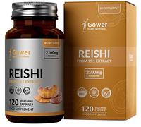GH Reishi | 120 Reishi Puro Capsulas - Hongos Extracto 15:1 2100mg-Reishi por Porción | Complemento de Hongos Puro Capsulas | Sin OGM, Gluten ni Alérgenos | Fabricado en el RU
