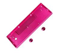 GH60 - Funda de aluminio anodizado CNC para teclado de juego 60% mecánico compatible con Poker2 Pok3r Faceu 60 con patas ALU Rose Red