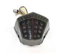 GHAEKEBC luz Trasera de Motocicleta para Y&amaha FZ6R FZ6 XJ6 XJ-6 F N S para Diversion 2009 2010 2011-2017 Luz Trasera Motocicleta Freno Lámpara Advertencia Trasera Luz Señal Giro(Negro)