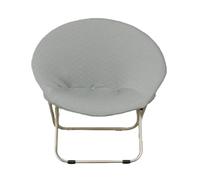 GHAKKE Fundas Elásticas Gruesas para Silla De Platillo Fundas para Silla Redondas De Jacquard con Rombos Y Diseño De Luna Protector Plegable para Silla De Platillo para Adultos(Gray Green)