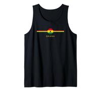 Ghana Heritage Flag Crest Art Minimal Design Ghana Roots Camiseta sin Mangas