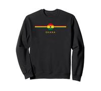 Ghana Heritage Flag Crest Art Minimal Design Ghana Roots Sudadera