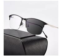 GHARAZ Moda Gafas de Lectura Multifocal Progresivo para Hombre,Fotocromáticas Gafas para Presbicia en Metal (Color : Zwart, Size : 3.0+)