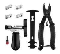Ghazpmuk Alicates de Cadena, 2 en 1 Alicate de Bicicletas, Tronchacadenas Bicicleta, Comprobador de Cadena con 4 Pares de Eslabones, Kit de Herramientas, para 7, 8, 9, 10 Velocidades