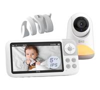 GHB Camara Vigilancia Bebe 5" 720P IPS Rotación de 350 Soporte Camara Vigilancia Bebe