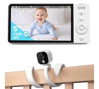GHB Camara Vigilancia Bebe 5" 720P Soporte Camara Vigilancia Bebe
