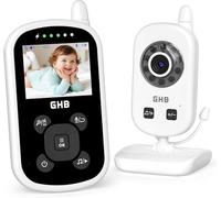 GHB Camara Vigilancia Bebe Vigilabebes con Camara Vigilancia Bebe con LCD 2.4" 950mAh Inteligente VOX Visión Nocturna Escucha Bebes