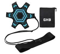 GHB Fútbol Kick Throw Trainer Entrenamiento Fútbol Niño Accesorios Practice Solo Futbol Habilidades de Control de Ayuda Cinturón Ajustable Regalo Azul