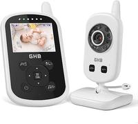 GHB Vigilabebes Camara Vigilancia Bebe con LCD 2.4", Admite 4 Cámaras