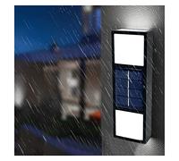 GHBSDNEPP 4 Unidades de Apliques Solares de Pared para Exteriores, Resistentes Alua Ip65, Apliques Solares Led de Pared, Lámparas Modernas para Iluminación de Cercas, Patios, Porches Y Puertas./Luz Bl