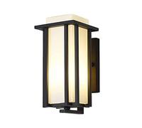 GHBSDNEPP Aplique de Pared Cuadrado para Exteriores, Resistente Alua Ip42, con Cristal Esmerilado Transparente, Ideal para Patios, Jardines Chinos, Puertas de Entrada Y Garajes./41 * 20 cm