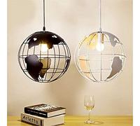 GHBSDNEPP Creative Cbar Restaurante Dormitorio Globo Araña Luz de Hierro Forjado Industrial Retro Creativo Único Restaurante Bar Araña/White