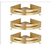 GHBSDNEPP Estantes Flotantes de Esquina de Baño, Estante de Almacenamiento Triangular Moderno y Funcional para Baño, Cocina o Sala de Estar, Oro
