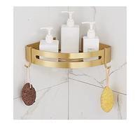 GHBSDNEPP Estantes Flotantes para Baño, Esquina, Ducha, Estante de Baño, Estante de Baño Montado en la Pared, Soporte de Champú de Aluminio Dorado Cepillado, Organizador de Cosméticos, Estante/R Oro C