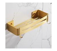 GHBSDNEPP Estantes Flotantes para Baño, Esquina, Ducha, Estante de Baño, Estante de Baño Montado en la Pared, Soporte de Champú de Aluminio Dorado Cepillado, Organizador de Cosméticos, Estante/S Oro C
