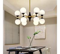 GHBSDNEPP Golden Light Body Glass Ball Chandelier Nordic Modern Bedroom Living Room Lamp Restaurant Simple Creative Home Lighting Lighting 80 * 30Cm