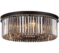 GHBSDNEPP Lámpara de Araña de Cristal Gris Humo para Vestíbulo Y Comedor, Lámpara Colgante de Cristal Moderna, Luminaria de Techo Vintage para Isla de Cocina, Sala de Estar, Dormitorio, Pasillo, [Clas