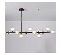 GHBSDNEPP Lámpara de Araña Moderna Tipo Globo - Lámpara Colgante de Estilo Mediados de Siglo con 11 Luces para Sala de Estar Y Comedor - Gris Humo - Elegante Diseño Molecular de Adn para Decoración Rú