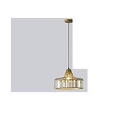 GHBSDNEPP Lámpara de Techo, Candelabros de Cristal Led, Candelabros de Cristal Dorados Y Negros, Lámpara Colgante para Sala de Estar, Luminaria de Suspensión E27, Lámpara Decorativa/Bianco/Oro Pequeño