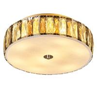 GHBSDNEPP Lámpara de Techo Semiempotrada Tipo Araña, Lámpara de Techo de Cristal Dorada Estilo Granja para Isla de Cocina, Luminaria de Comedor, Luz de Techo para Vestíbulo, Porche, Granero, Loft O Do