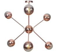 GHBSDNEPP Lámparas de Araña Sputnik, Lámpara Colgante Moderna de Metal Oro Rosa, Lámpara de Techo Industrial de 8 Luces, Bombillas Led G4 Incluidas para Isla de Cocina O Comedor - Pantalla Blanca. 8 L