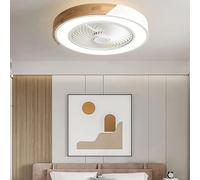 GHBSDNEPP Ventilador Silencioso de Techo con Luces Led Y Control Remoto. Lámpara de Techo con Ventilador Regulable, 3 Velocidades de Viento Y Luz Silenciosa. Compatible con Dormitorio Y Comedor. Vida