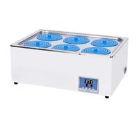 GHCCDAM Baño María Digital De Laboratorio, Calentador Eléctrico De 300W - 1500W, 99.9 ℃, Precisión De 0,01 ℃, Calentador De Agua Digital para Evitar Derrames, Baño De Agua De Acero Inoxidable