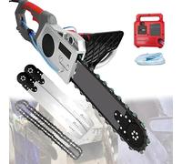GHCCDAM Motosierra Industrial 5800/6500W para Cortar Hormigón Armado, Ladrillo Y Piedra, con 2 Cuchillas Y 2 Cadenas, Profundidad 350/480MM, Sistema Antipolvo Y Alimentación De Agua
