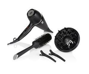ghd Air Kit - Secador de Pelo Profesional con Boquilla, Difusor, Cepillo, Pinzas y Funda, Secado 2x Más Rápido, Reduce el Encrespamiento - Para Todo Tipo de Cabello - Color Negro, (Enchufe Europeo)