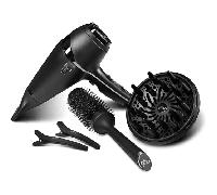 ghd Air Kit - Secador de Pelo Profesional con Boquilla, Difusor, Cepillo, Pinzas y Funda, Secado 2x Más Rápido, Reduce el Encrespamiento - Para Todo Tipo de Cabello - Color Negro, (Enchufe Europeo)