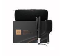 ghd Chronos - Juego de alisador de pelo en color negro, con cepillo de paleta ghd The All-Rounder y bolsa suave a prueba de calor, sin daños por calor