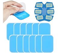 GHEART EMS Gel Pads, EMS Gel Hojas, Estimulación Almohadillas Gel, EMS Gel Pads para Electroestimulador Muscular, para Estimuladores Elétricos Fitness, 12 Hojas, (2 piezas/bolsa)