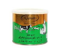 Ghee de Mantequilla Pura Khanum 4 x 500g - Mantequilla de alta calidad para freír, cocinar y hornear | Perfecto para frituras, alto punto de humo, sin aditivos con etiqueta de Kajal