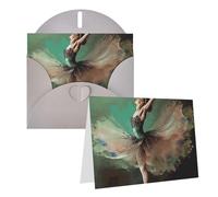 GHENBLT Tarjetas de felicitación con sobres, tarjetas de felicitación de feliz cumpleaños, tarjetas de bailarina como mariposa, tarjetas en blanco para todas las ocasiones, bodas, tarjetas de