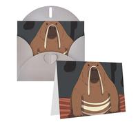 GHENBLT Tarjetas de felicitación con sobres, tarjetas pensando en ti, tarjetas de felicitación, tarjetas de feliz cumpleaños, tarjetas de morsa en blanco para todas las ocasiones, bodas, tarjetas de