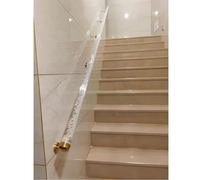 GHFXSCV Barras de Seguridad acrílicas Transparentes para escaleras - Barandilla de Cristal Transparente de 1,5 m de Longitud para escaleras Interiores y una solución de Seguridad Elegante
