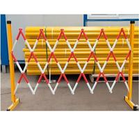 GHFXSCV Barrera metálica portátil Extensible de 1,2 m de Altura, retráctil, con Ruedas, fácil Montaje, Ideal para el Control de Carreteras y la gestión del tráfico.
