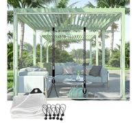 GHFXSCV Cortinas de Lona Transparentes Impermeables con Puerta con Cremallera para Uso Exterior, Panel Lateral para pérgola, Cubierta Resistente a la Intemperie (2,8 x 2,5 m / 9,1 x 8,2 pies)