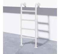 GHFXSCV Escalera de Emergencia Resistente para Huecos de Ventana, Escalera de Metal Blanco de 1,2 m, 1,5 m, 1,8 m, 2,1 m y 2,4 m, Escalera de Escalada para Interiores y Exteriores, escaler