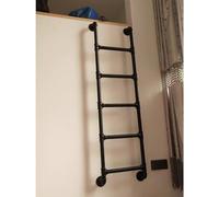 GHFXSCV Escalera metálica para Escape de Ventana, Escalera de litera Tipo Loft montada en la Pared de 31 36 48 52 60 69 86 99 Pulgadas, escalones de Salida para Interior de Autocaravana, c
