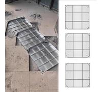 GHFXSCV Juego de 3 Tapas de inspección Ocultas - Tapas de alcantarilla Invisibles Antideslizantes para Patios, Jardines, escuelas y accesos a desagües (40 x 40 cm)