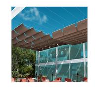 GHFXSCV Pérgola retráctil en Forma de U Parasol de Patio y jardín, Incluye Kit de Montaje.