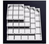 GHFXSCV Tapa de alcantarilla Invisible de Acero Inoxidable de 50x50 cm, Resistente, para entradas de vehículos y aceras, con solución de Acceso Seguro para Uso Exterior.