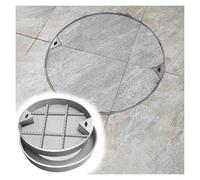 GHFXSCV Tapa de alcantarilla Redonda Invisible de hormigón de 60 cm y Tapa de Acceso Exterior de Repuesto para acera Urbana. Se Adapta a tamaños de 40 a 100 cm. Diseño Resistente.