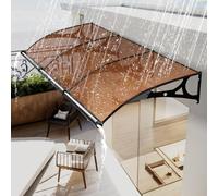 GHFXSCV Toldo de Puerta de policarbonato. Voladizo Duradero para Ventana Frontal con Soporte de Aluminio silencioso. Gran Capacidad de Carga. Resistente a la Lluvia y la Nieve. Fácil instalación par