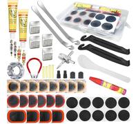 Ghguole Parches Bicicleta,57pcs Neumáticos Kits,Kit repara pinchazos Bicicleta,Kit Reparación Neumáticos para Bicicletas-Kit de Parches Bicicleta para Bicicletas de Cercanías/Motocicletas/ATV